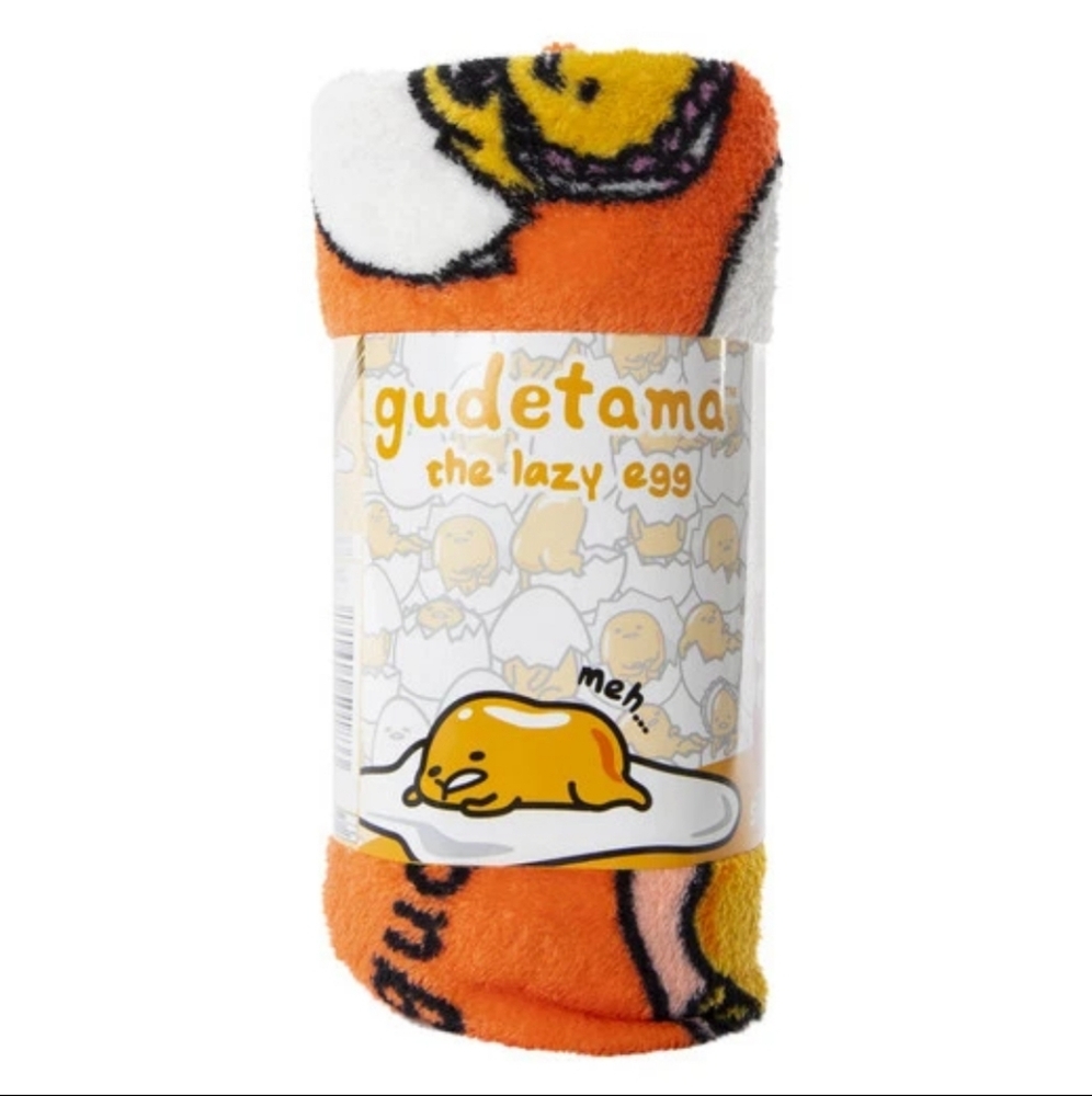 SANRIO GUDETAMA • The Lazy Egg Silk Touch Throw Blanket, What The Shell